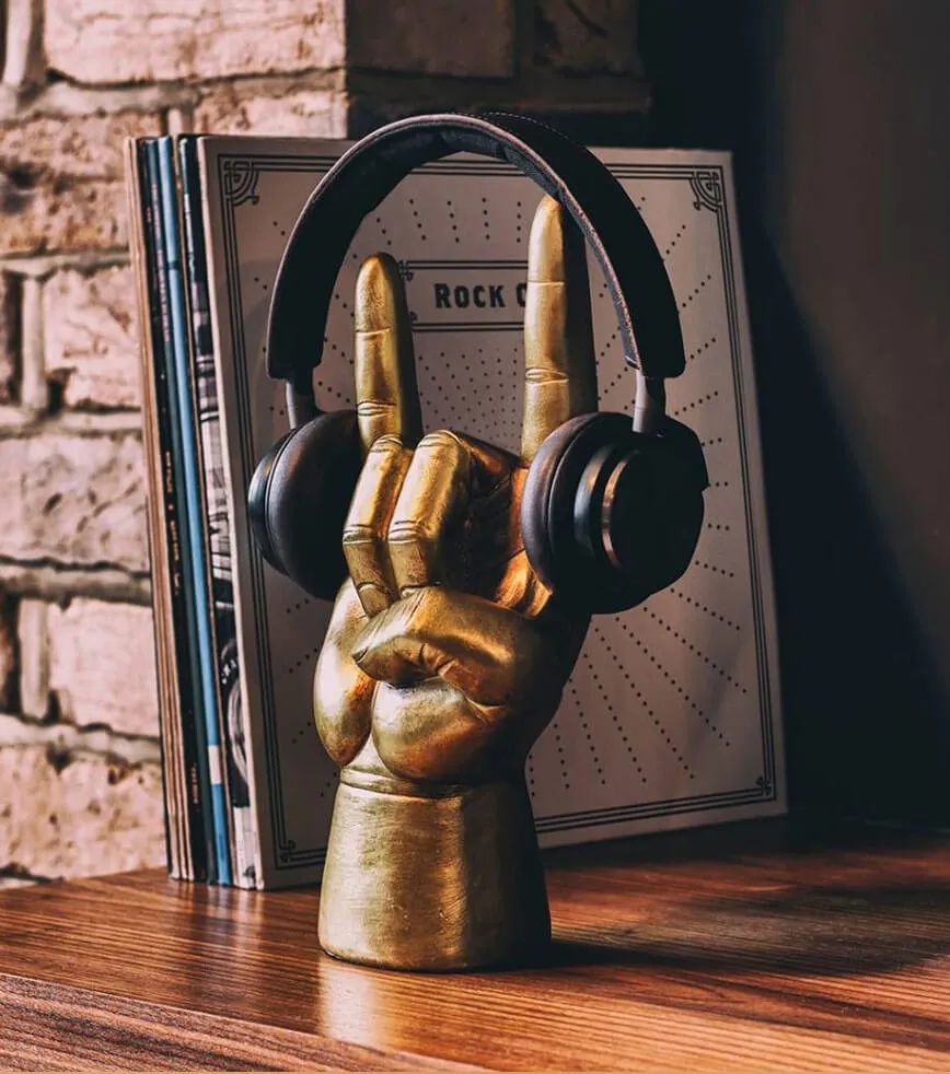 L'avant gardiste Support casque rockeur cornes bureau