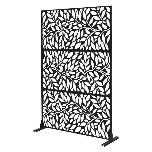 ECD Germany Möbel paravent Firenze 120x180 noir acier