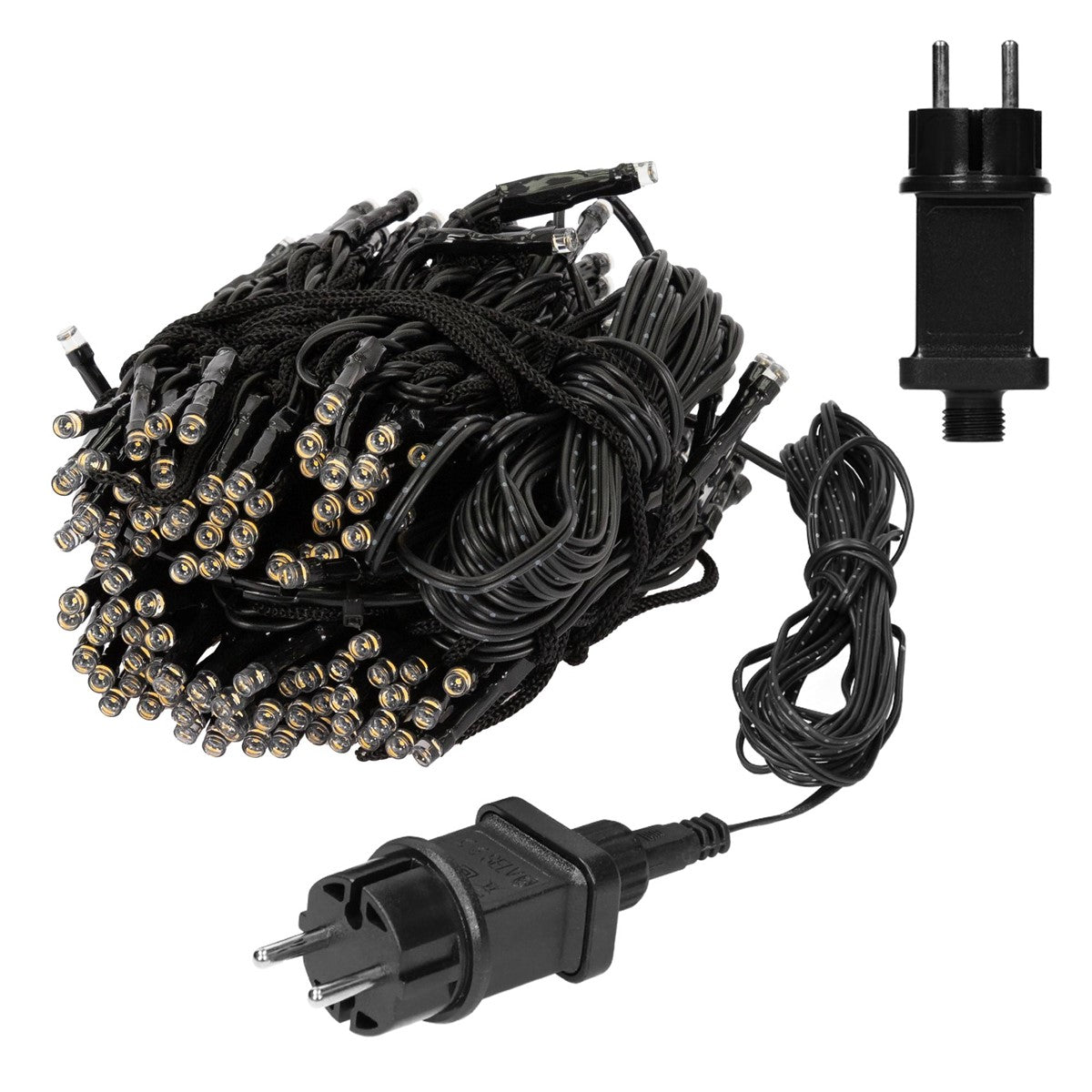 ECD Germany Guirlande Mât LED Blanc Chaud 192 LED 208 cm