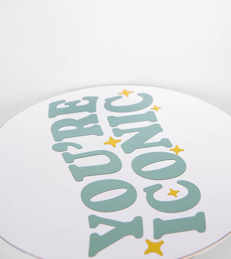 You’re Iconic miroir mural déco texte chambre