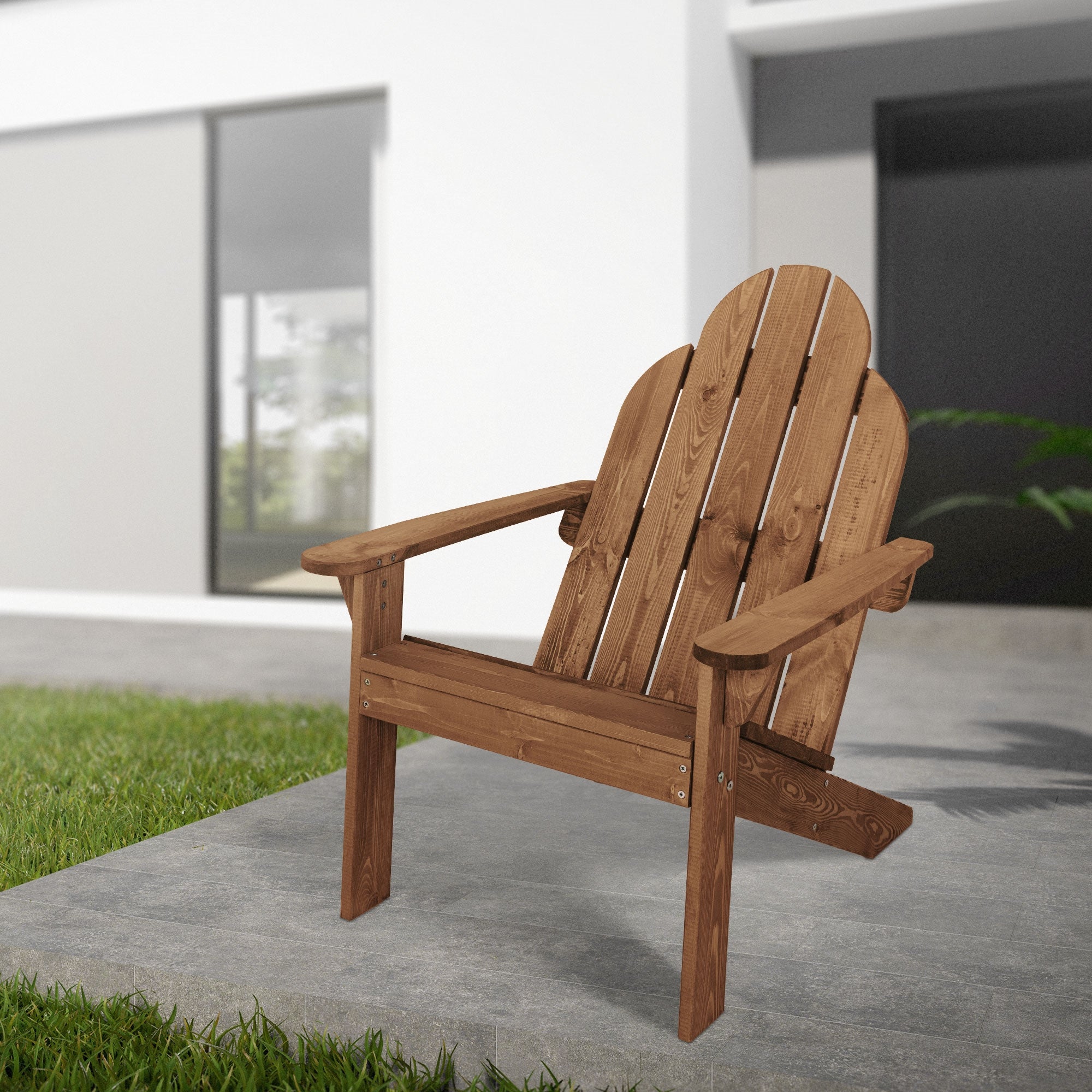 ECD Germany Garten lot 2 fauteuils Adirondack bois marron
