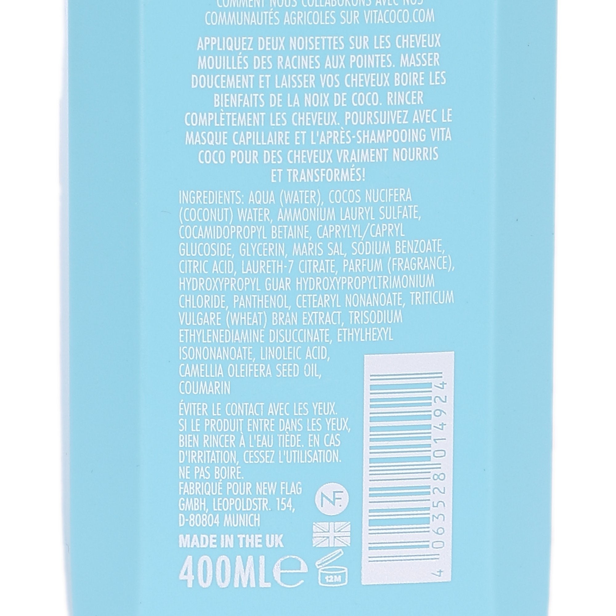 Stokomani Shampoing nourrissant eau de coco cheveux secs