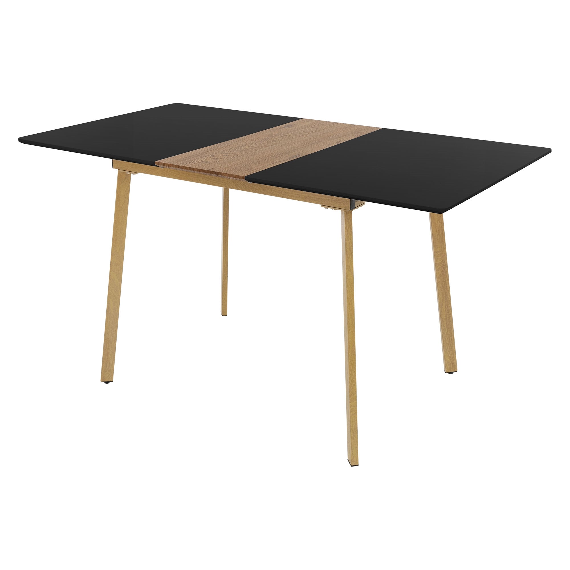 ECD Germany Möbel Table extensible noire 110-140x75 cm bois