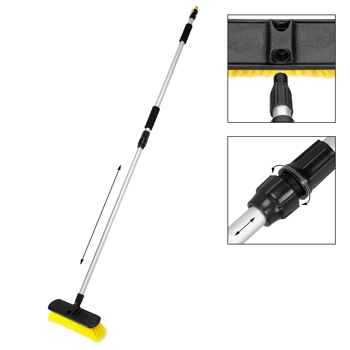 ECD Germany brosse lavage télescopique 100-168 cm eau