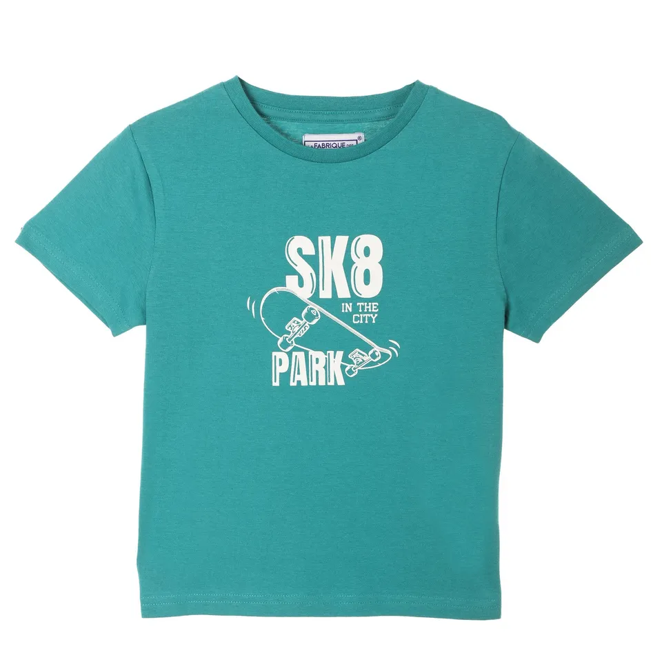 Stokomani Mode Tee-shirt vert enfant 10A coton