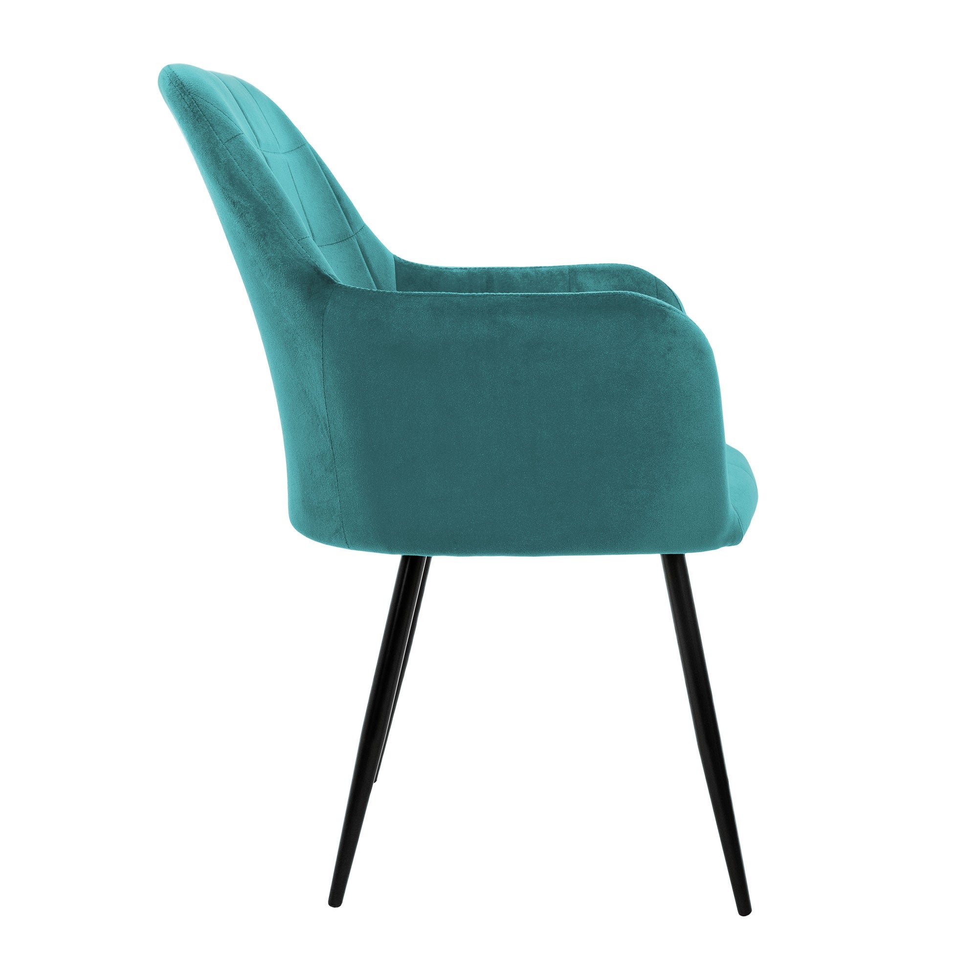 ECD Germany Möbel Lot 6 Chaises Velours Pétrole