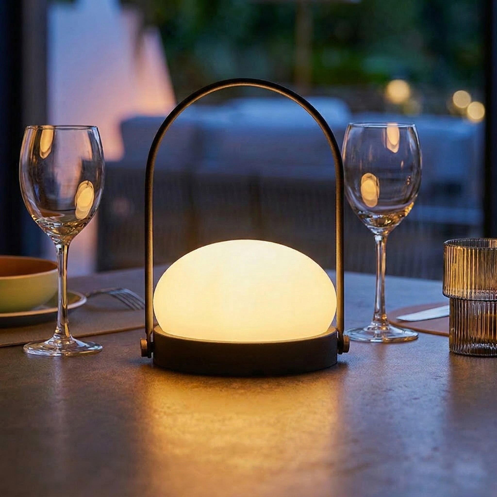 Red Deco Lampe sans fil Day lampe table poignée métal H22cm
