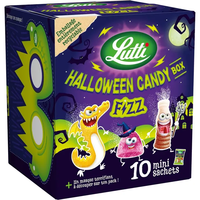 Halloween Fizz mini sachets bonbons x10 acidulés