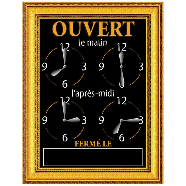 Safe Tool Panneau horaires 20 x 15 cm affichage mural