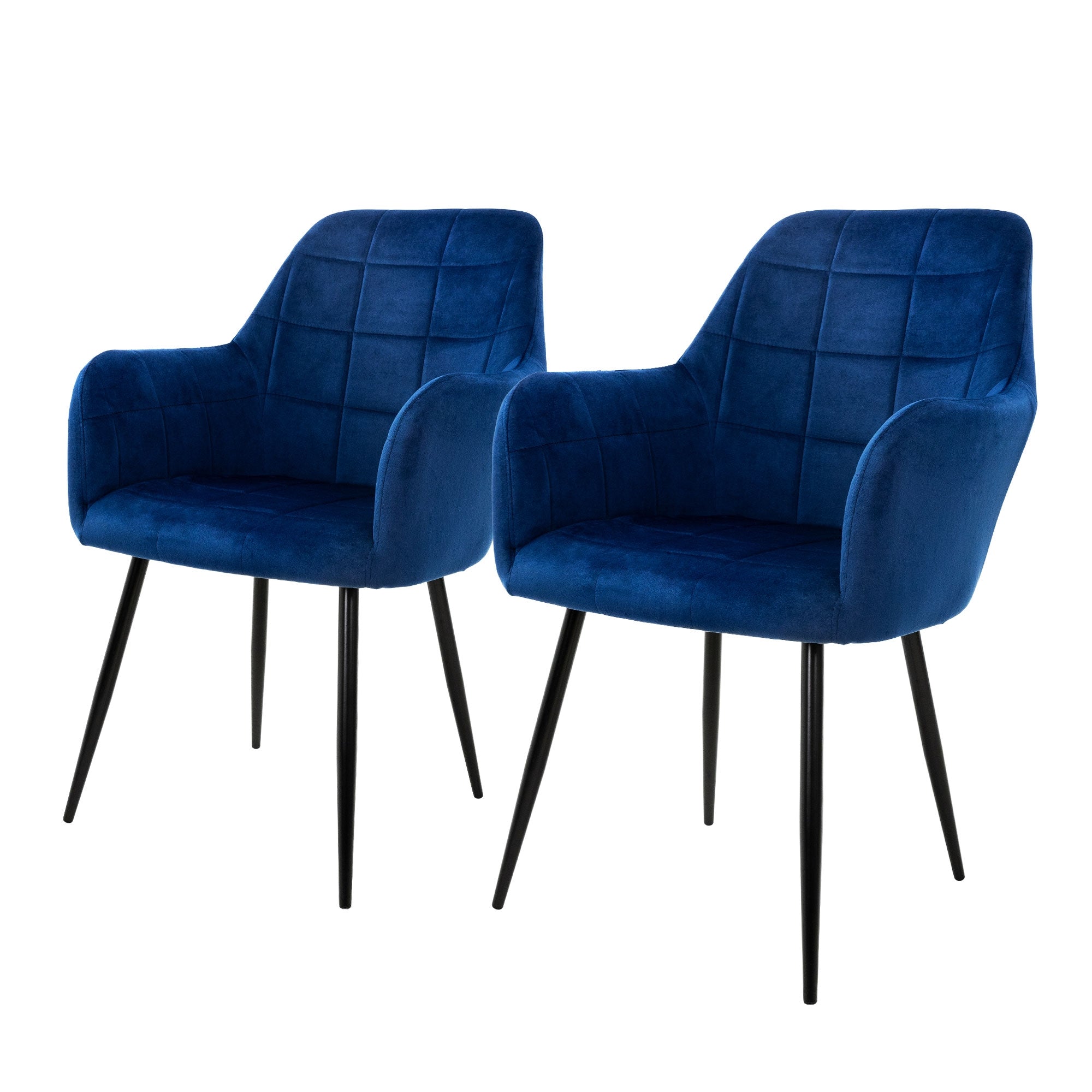 ECD Germany Möbel chaise velours Pétrole 45cm lot 6 accoudoirs