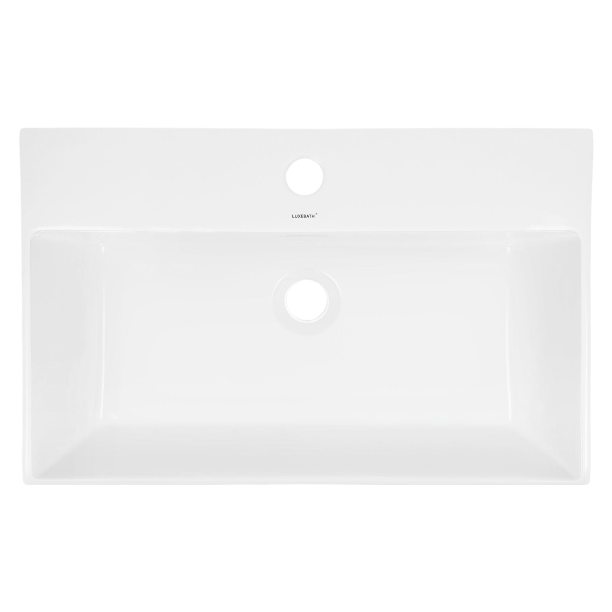 ECD Germany Sanitär lavabo à poser 60,5 cm blanc + robinet