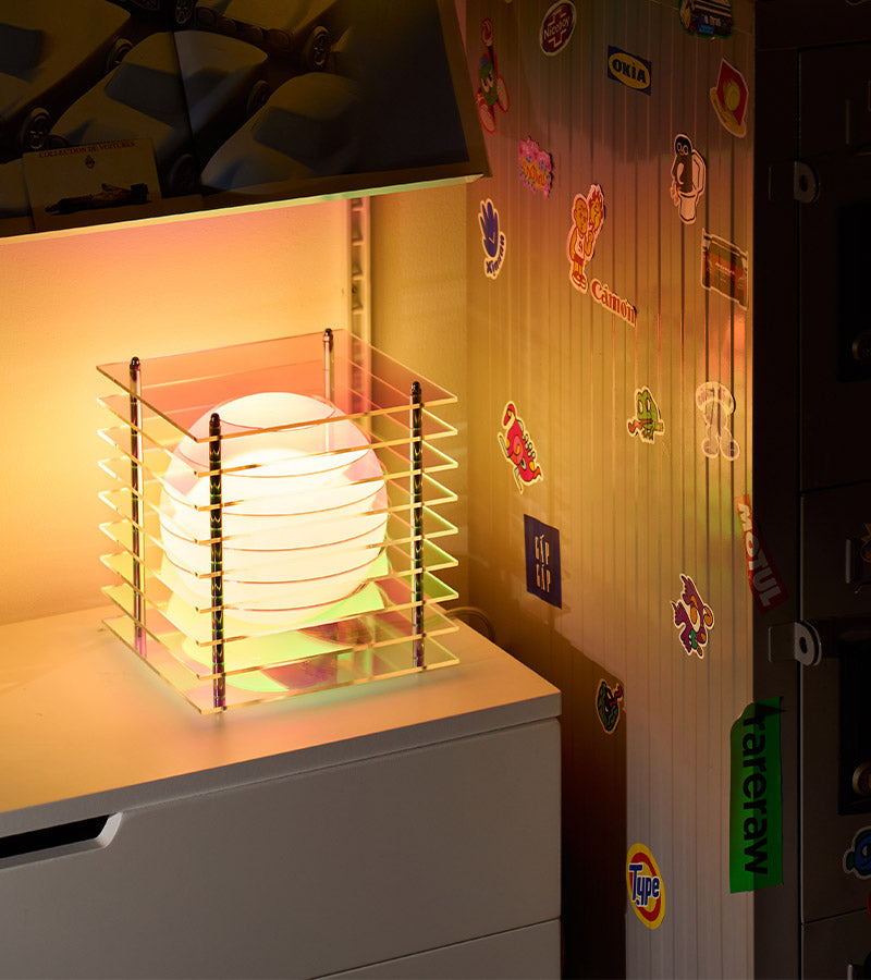 BANG LOP Square Lampe Carrée Orange LED design
