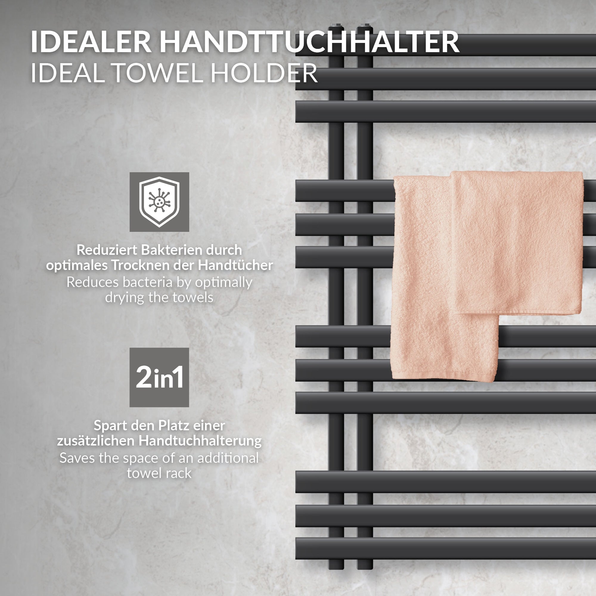 ECD Germany Heizungen Radiateur 500x1200 Anthracite Eau