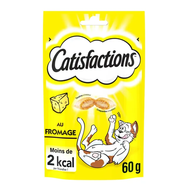 Catisfactions Friandise au Fromage pour Chat Goût Fromage