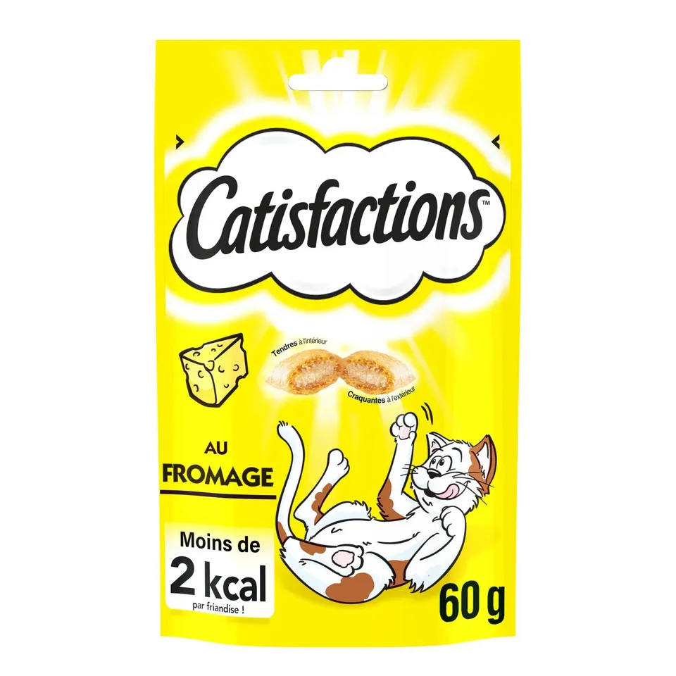 Catisfactions Friandise au Fromage pour Chat Goût Fromage