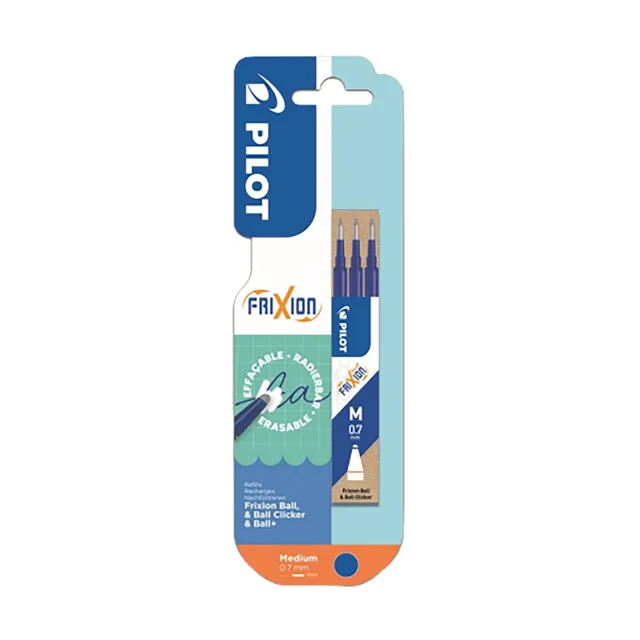 Pilot FriXion Ball Clicker recharges stylo bleu x3