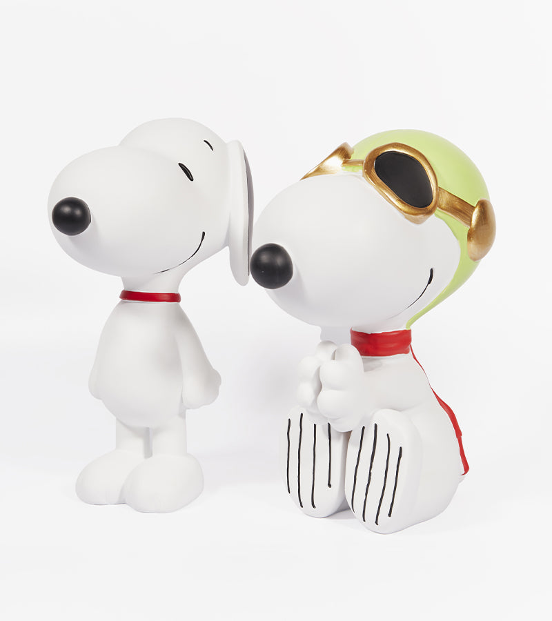 Snoopy Statue figurine déco blanc et noir