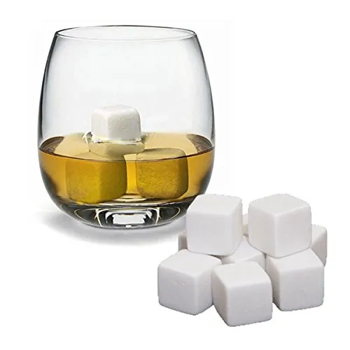 Shop-Story Lot 9 Pierres à Whisky Blanches Pochette Froid Sans Dilution