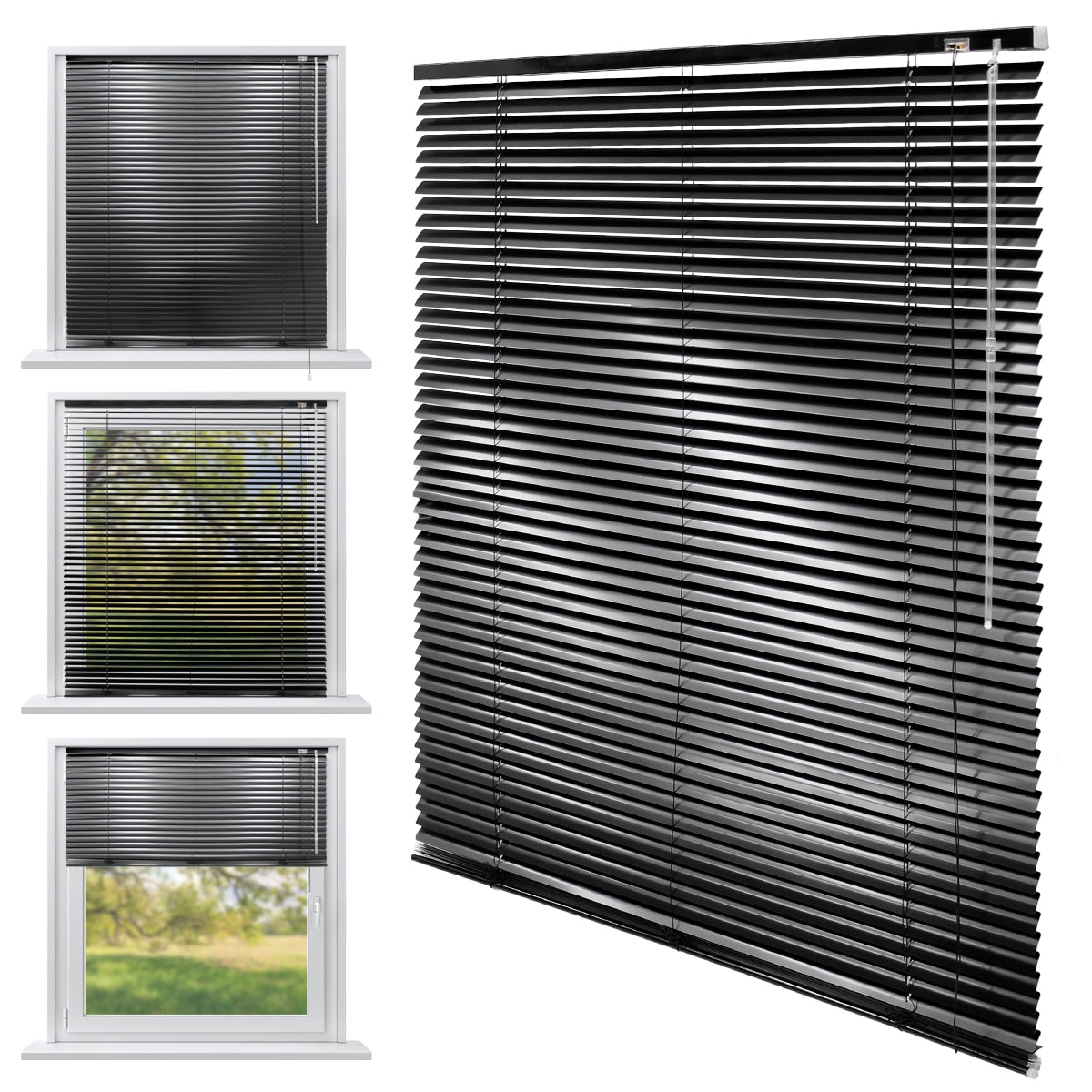 ECD Germany store jalousie aluminium 120x130 cm noir