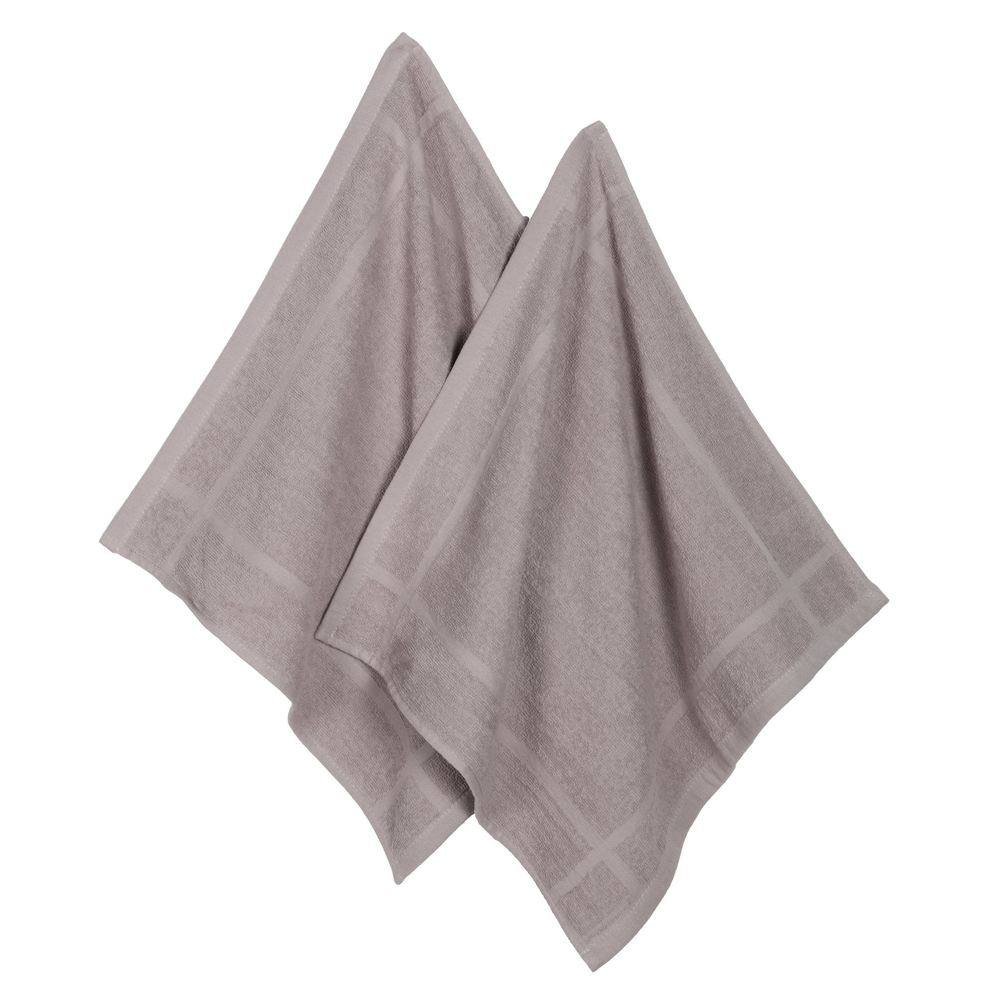 Stokomani Maison lot 2 serviettes 40x40 cm gris coton