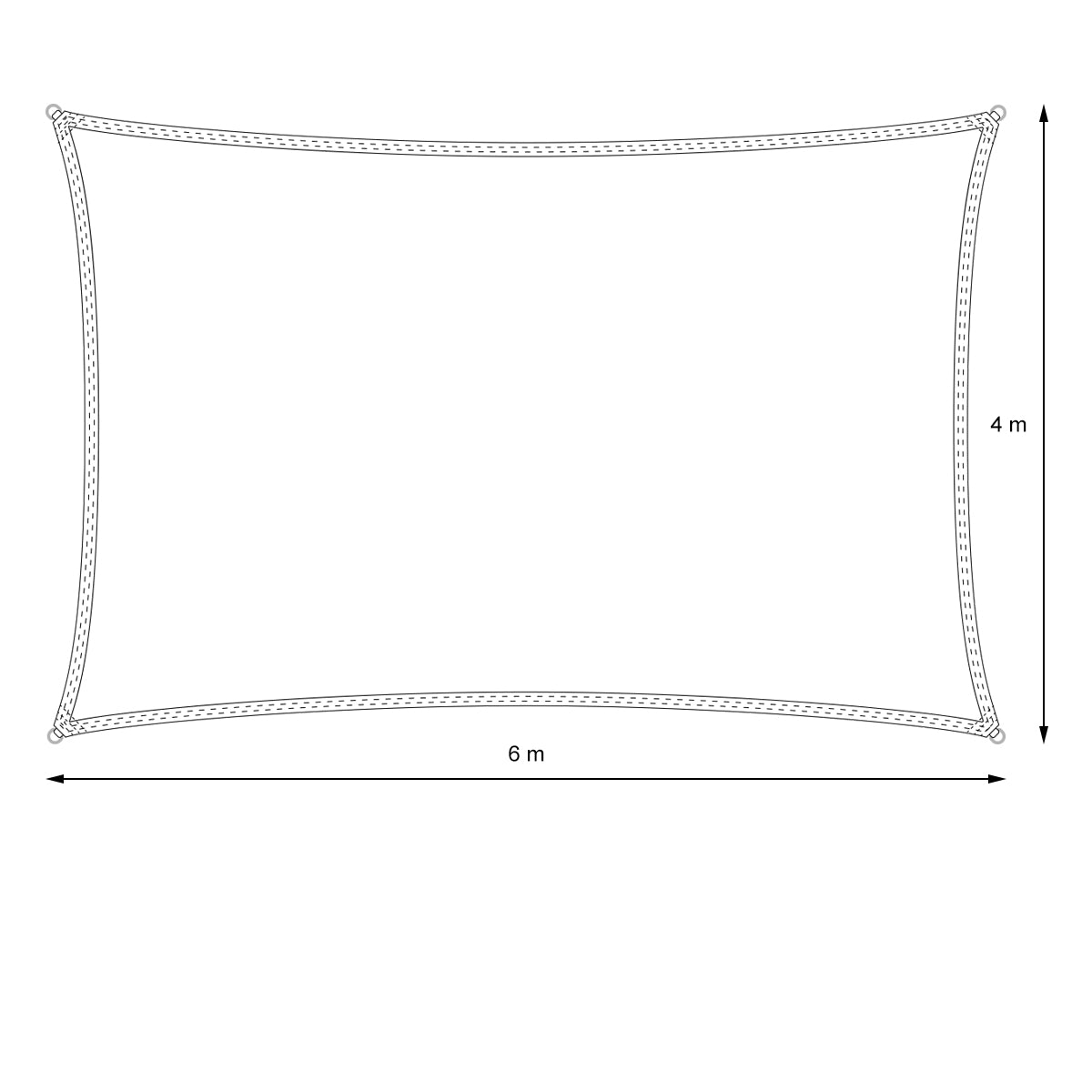 ECD Germany voile d’ombrage rectangulaire marron 4x6 m HDPE