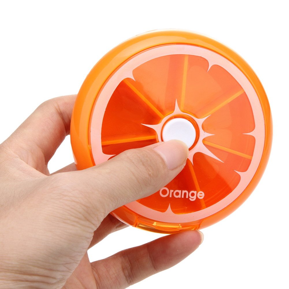 Shop-Story Bien-être pilulier hebdomadaire agrumes orange 7 jours