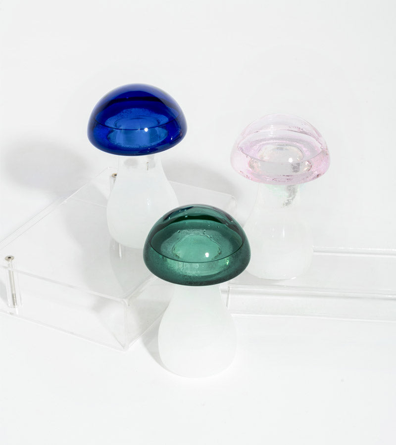 Storm Glass Champignon baromètre verre bleu déco maison