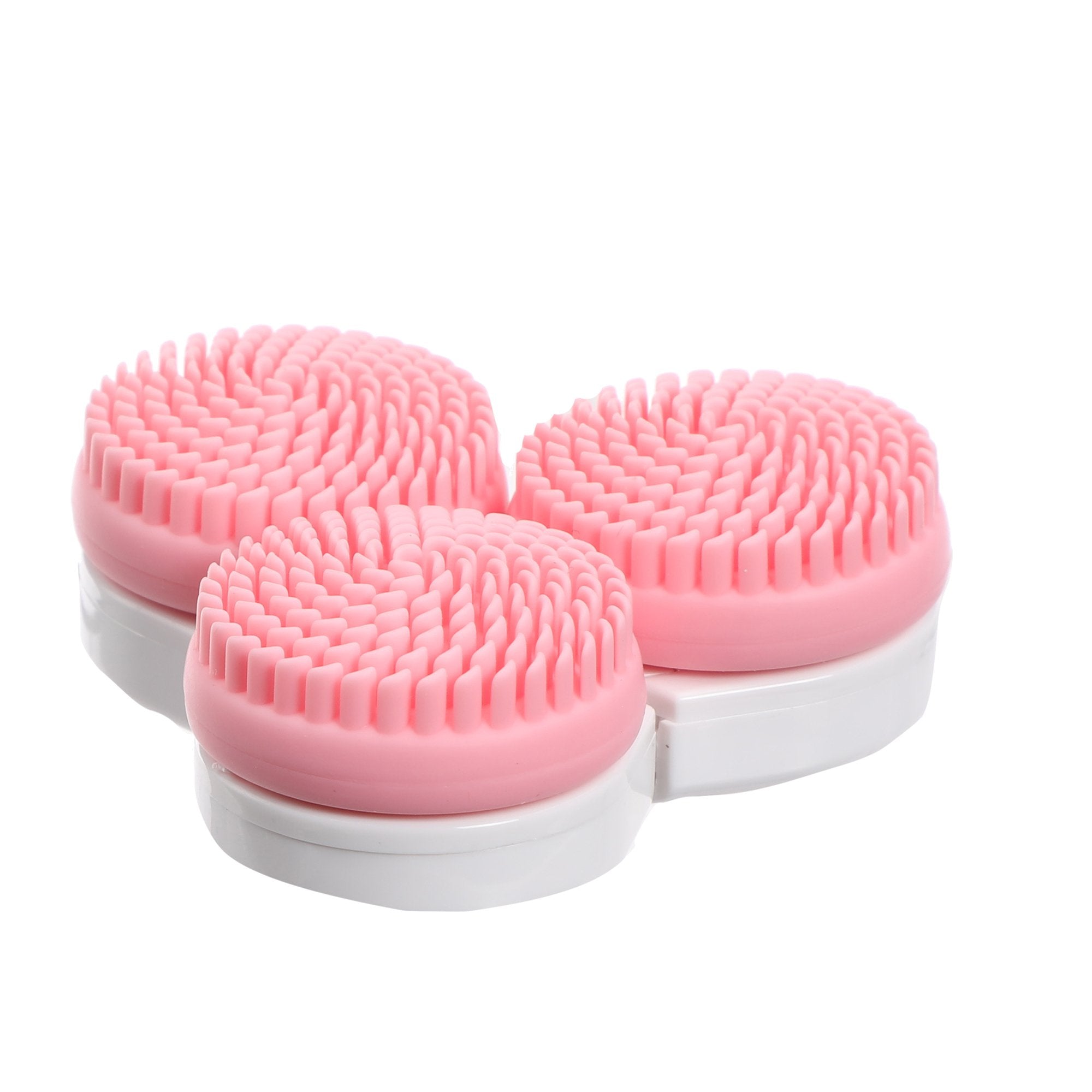 Brosse nettoyante visage 3 têtes silicone et douce