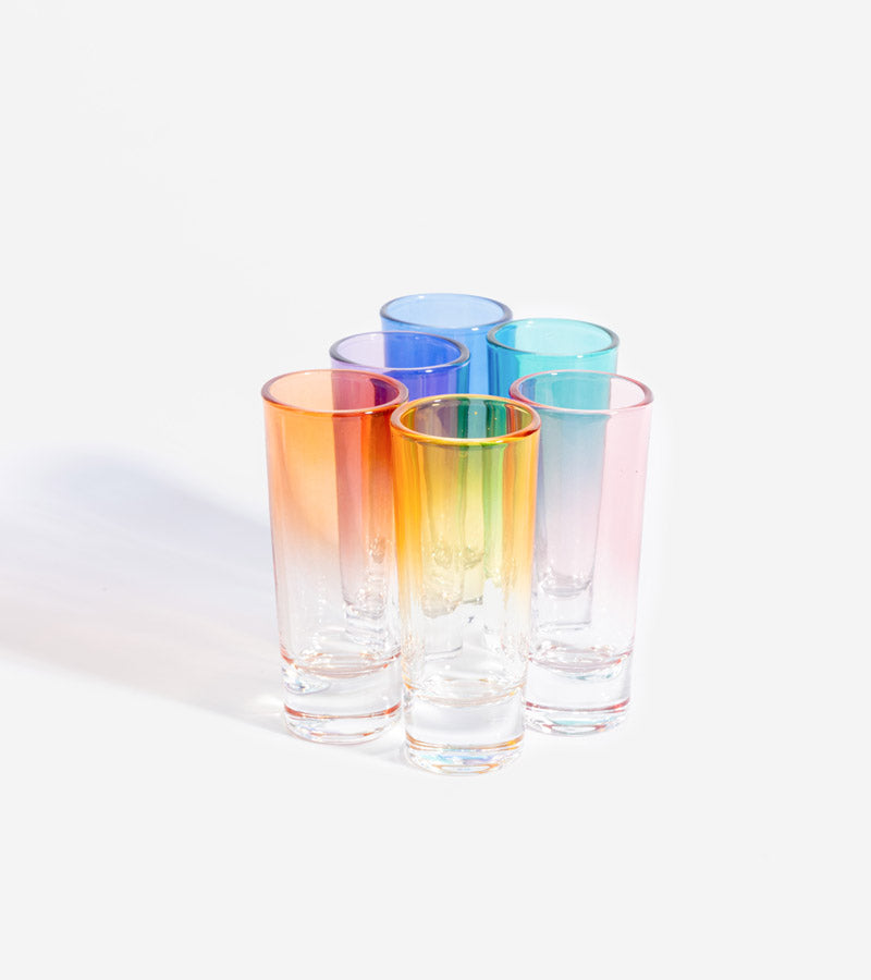 L'avant gardiste Planche à shots rainbow chêne apéro