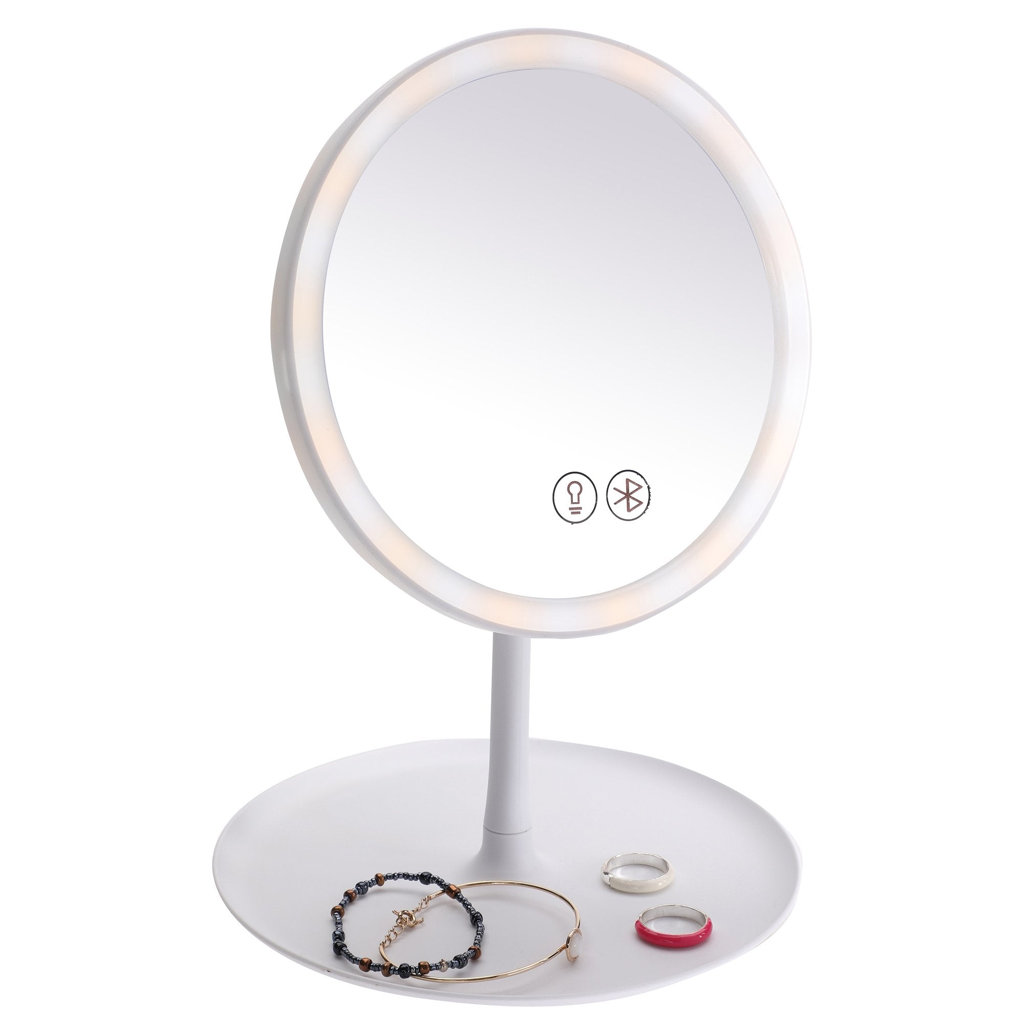 Stokomani Hightech miroir enceinte Bluetooth LED USB