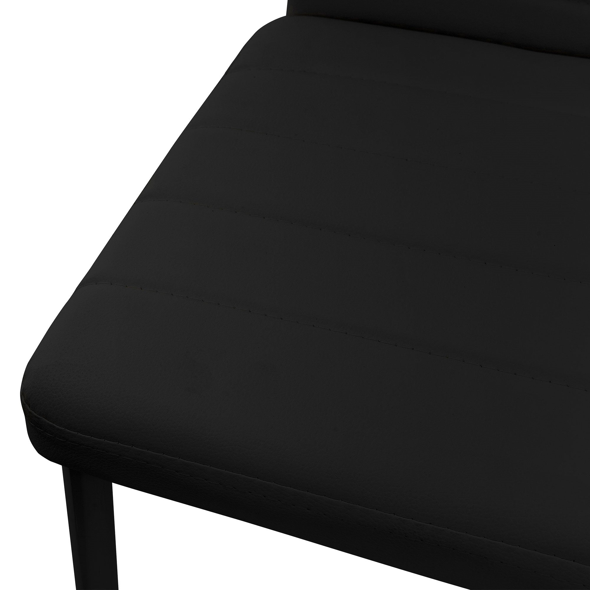ECD Germany ML-Design chaises salle à manger similicuir noir lot 4