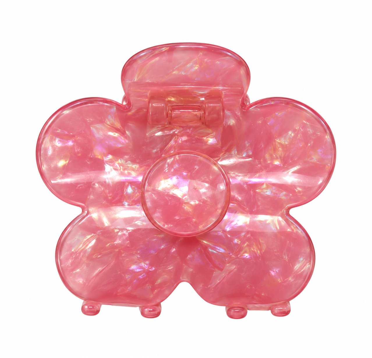 Pince à cheveux fleur rose accessoire coiffure