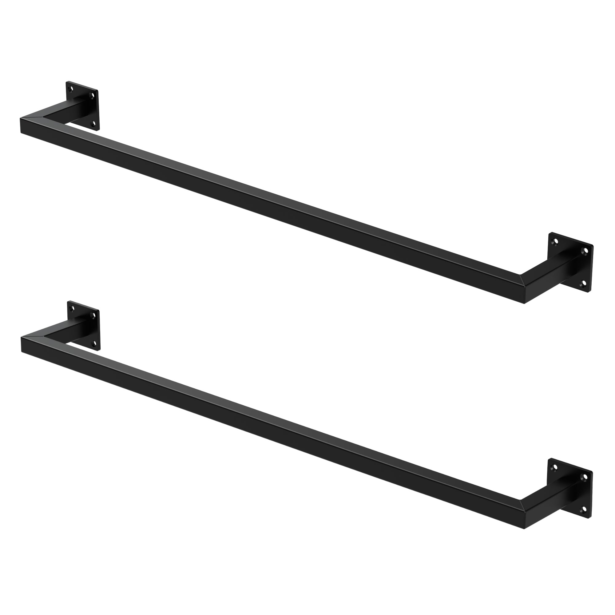 ECD Germany Möbel ML-Design tringle penderie murale noire 90cm lot 2