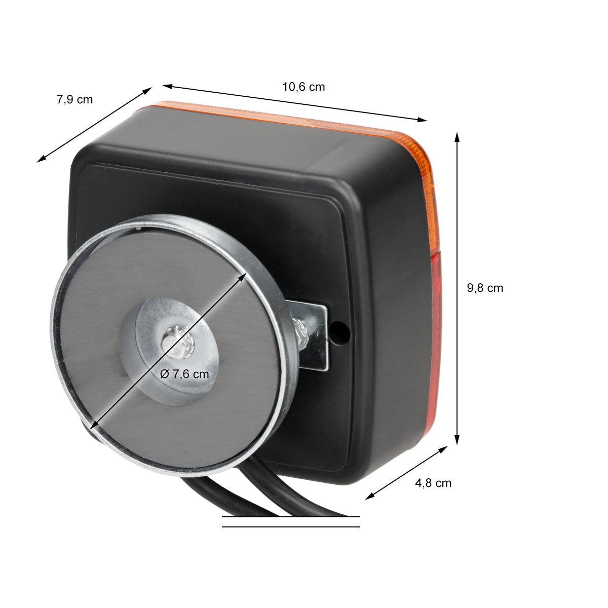 ECD KFZ feux remorque halogène magnétique 12V 7 broches