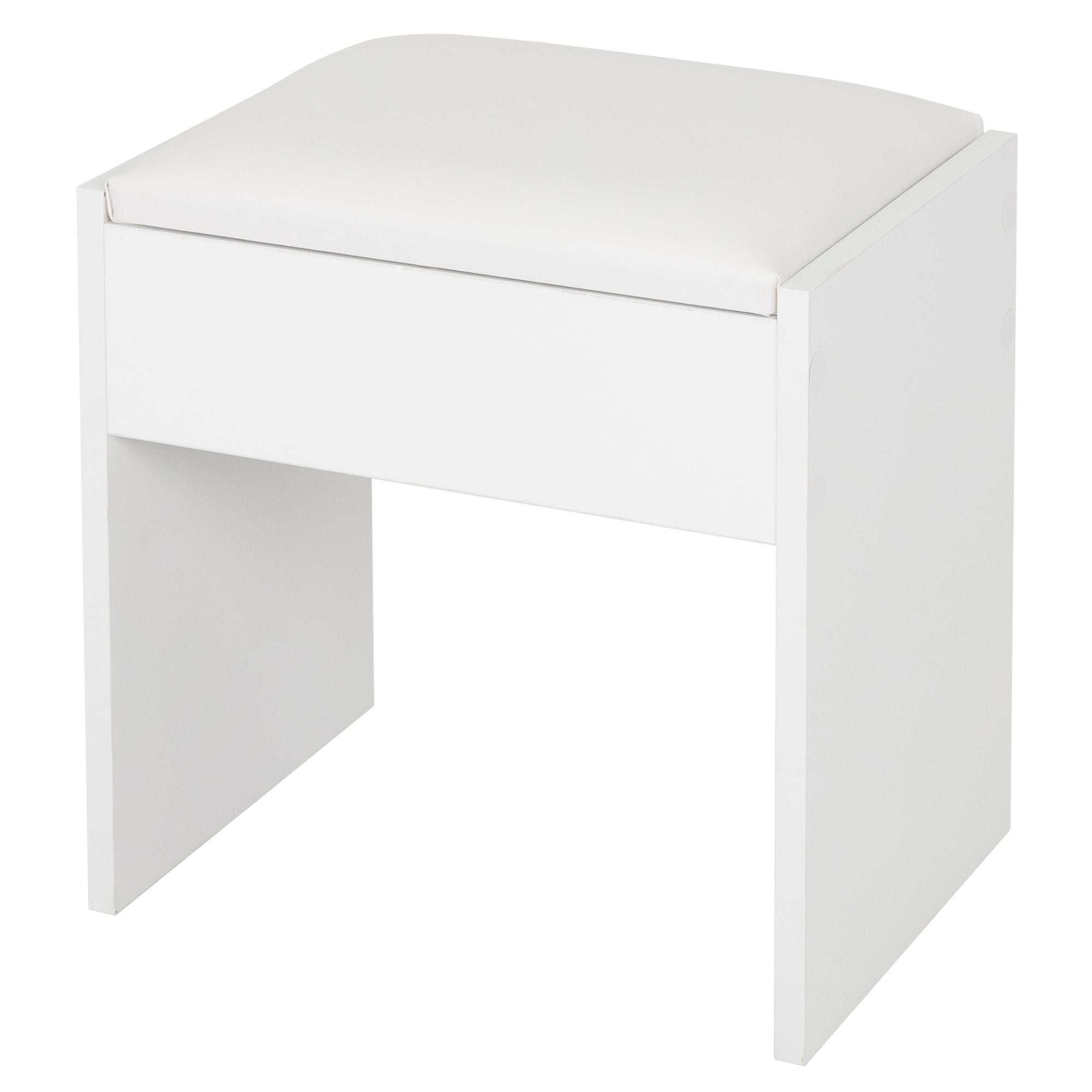 ECD Germany Möbel coiffeuse blanche 108x40x140 LED + tabouret