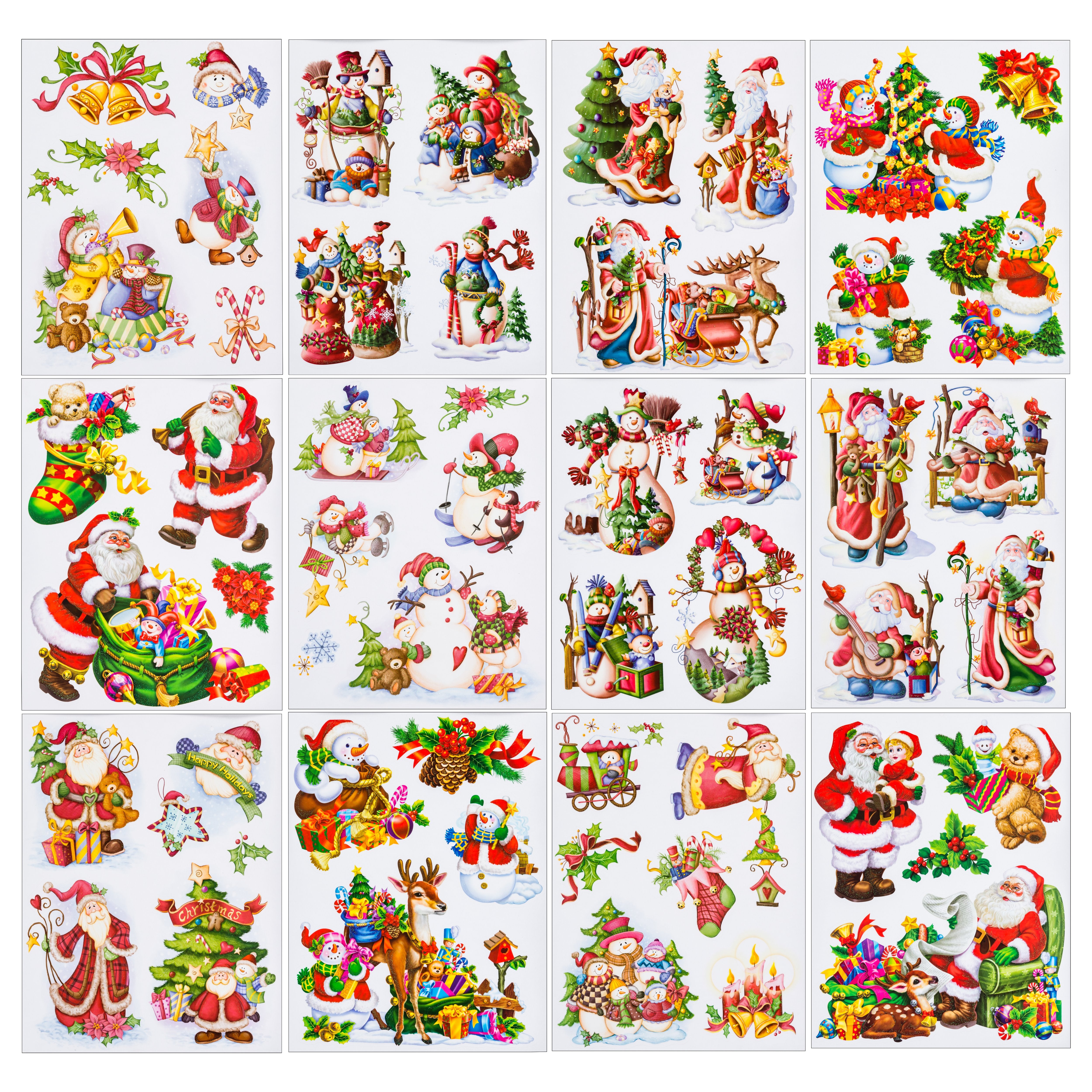 Stokomani Noël décoration vitres traditionnelle 30x42 cm