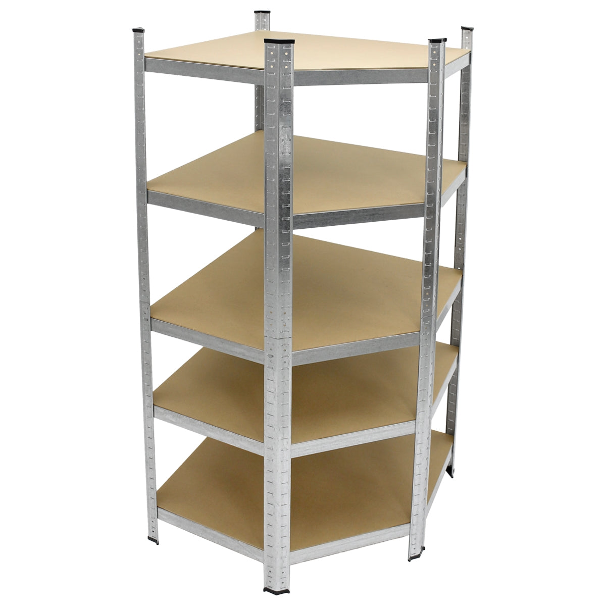 ECD Germany Atelier étagère angle 180x70x40 cm argent 750kg