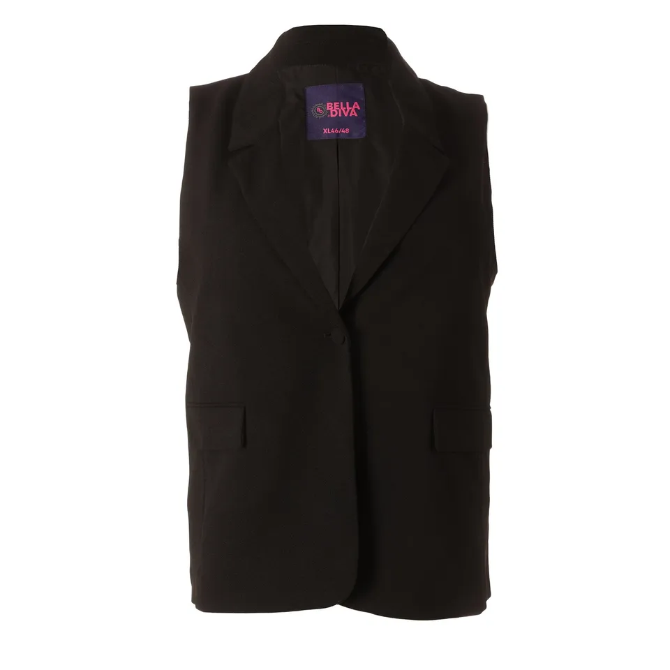 Stokomani Mode veste sans manche noir XL grande taille matelassée