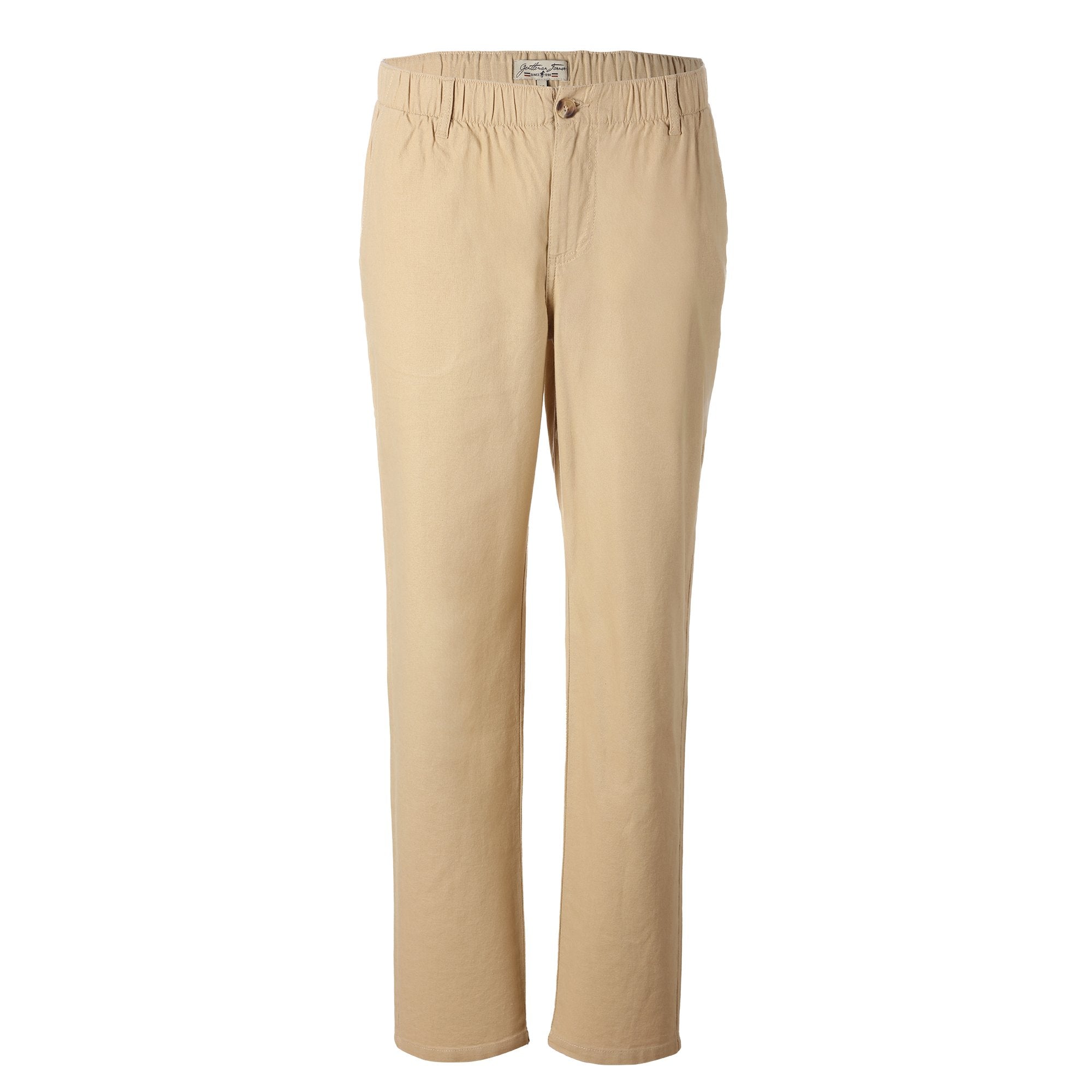 Stokomani Mode Pantalon broderie beige homme 42