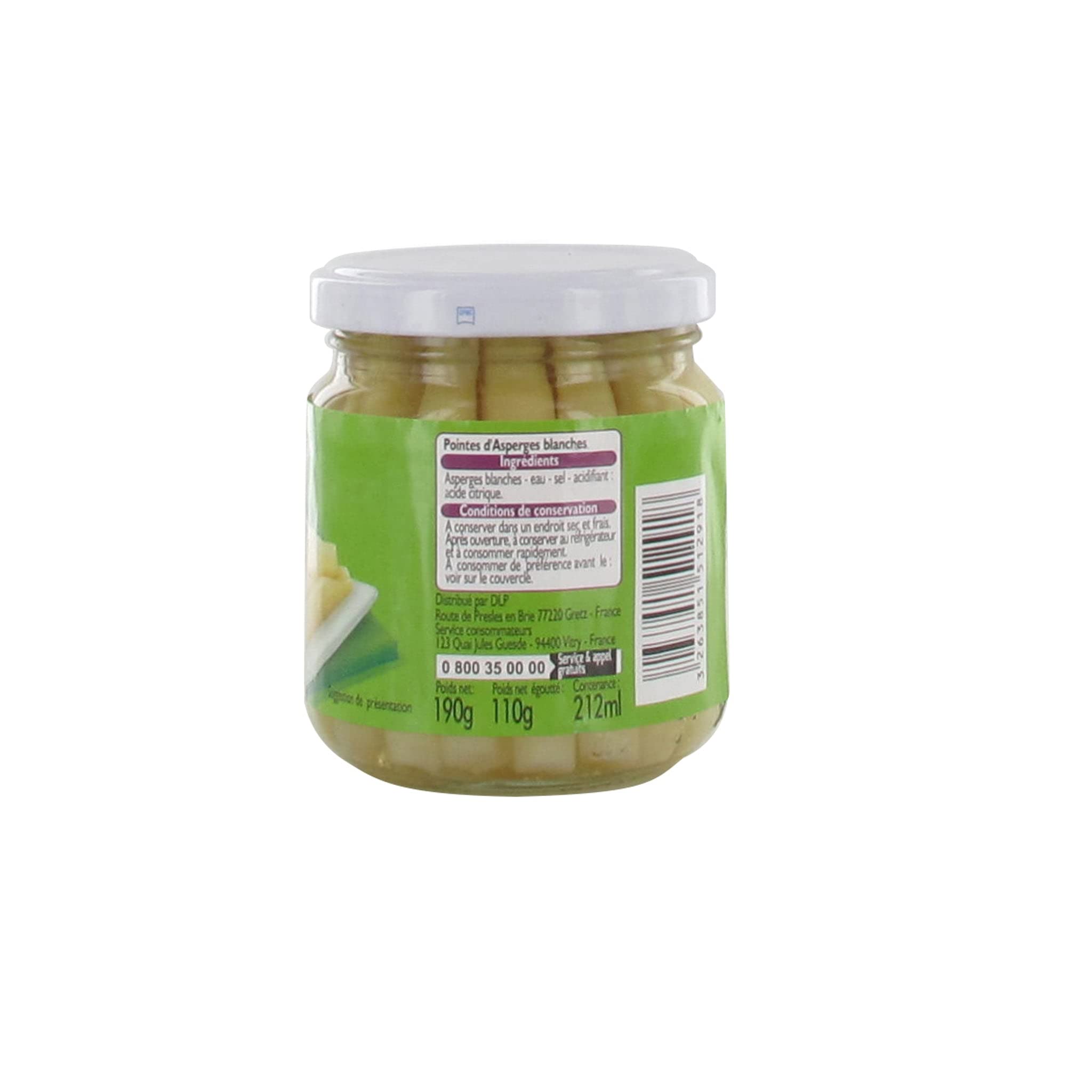 Leader Price Pointes d'Asperges Pelées Main 110g