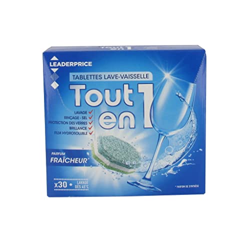 Leader Price tablettes lave-vaisselle tout-en-1 480g frais