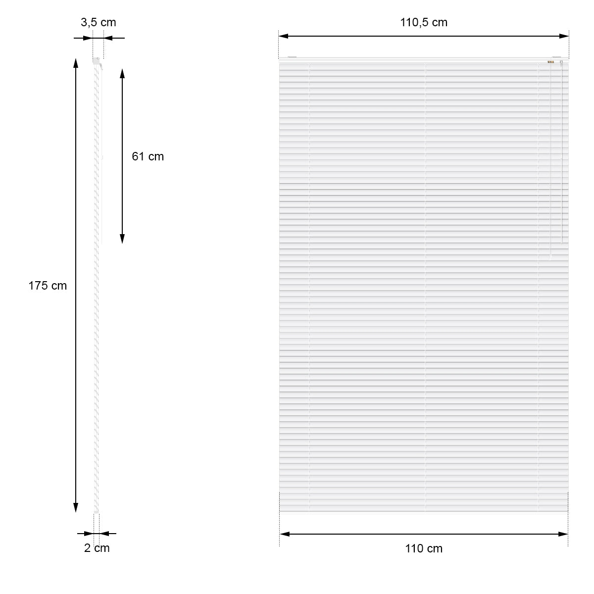 ECD Germany store jalousie aluminium noir 110x175 cm