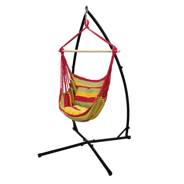ECD Germany Fauteuil Suspendu Coton + Support 120 kg