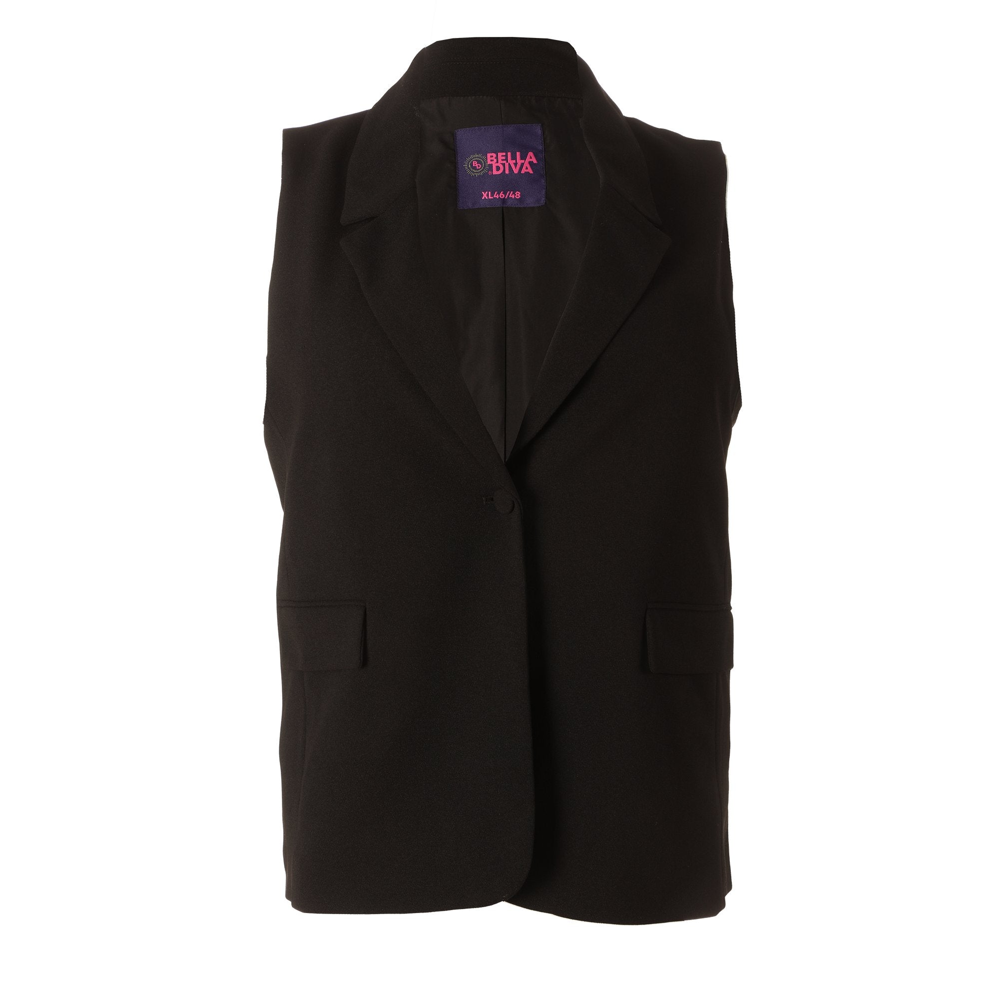 Stokomani Mode veste sans manche noir XL grande taille matelassée