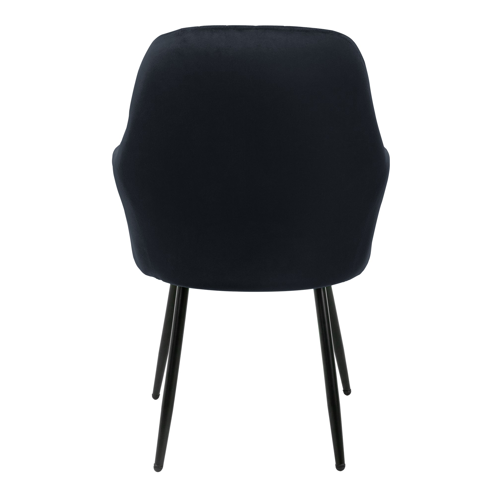 ECD Germany Möbel chaise salle à manger velours noir lot de 2
