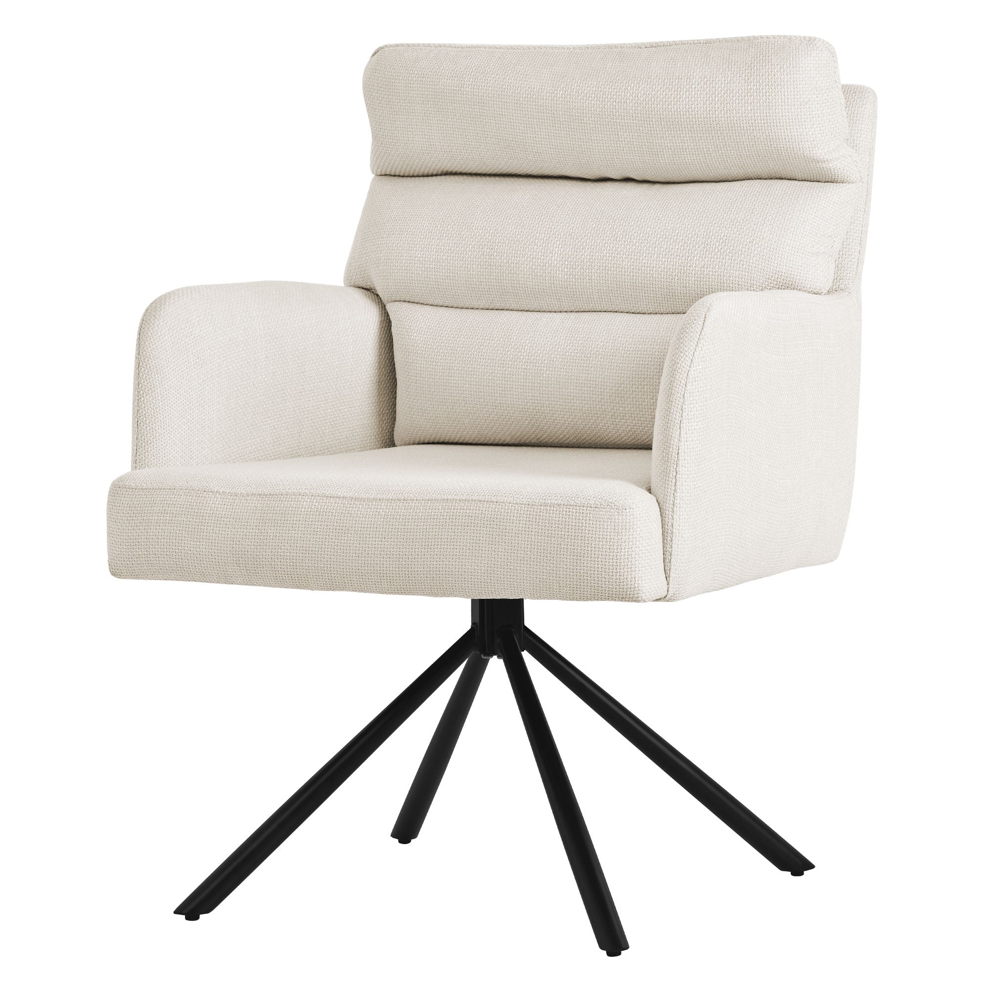 ECD Germany Möbel chaise salle à manger beige pivotante