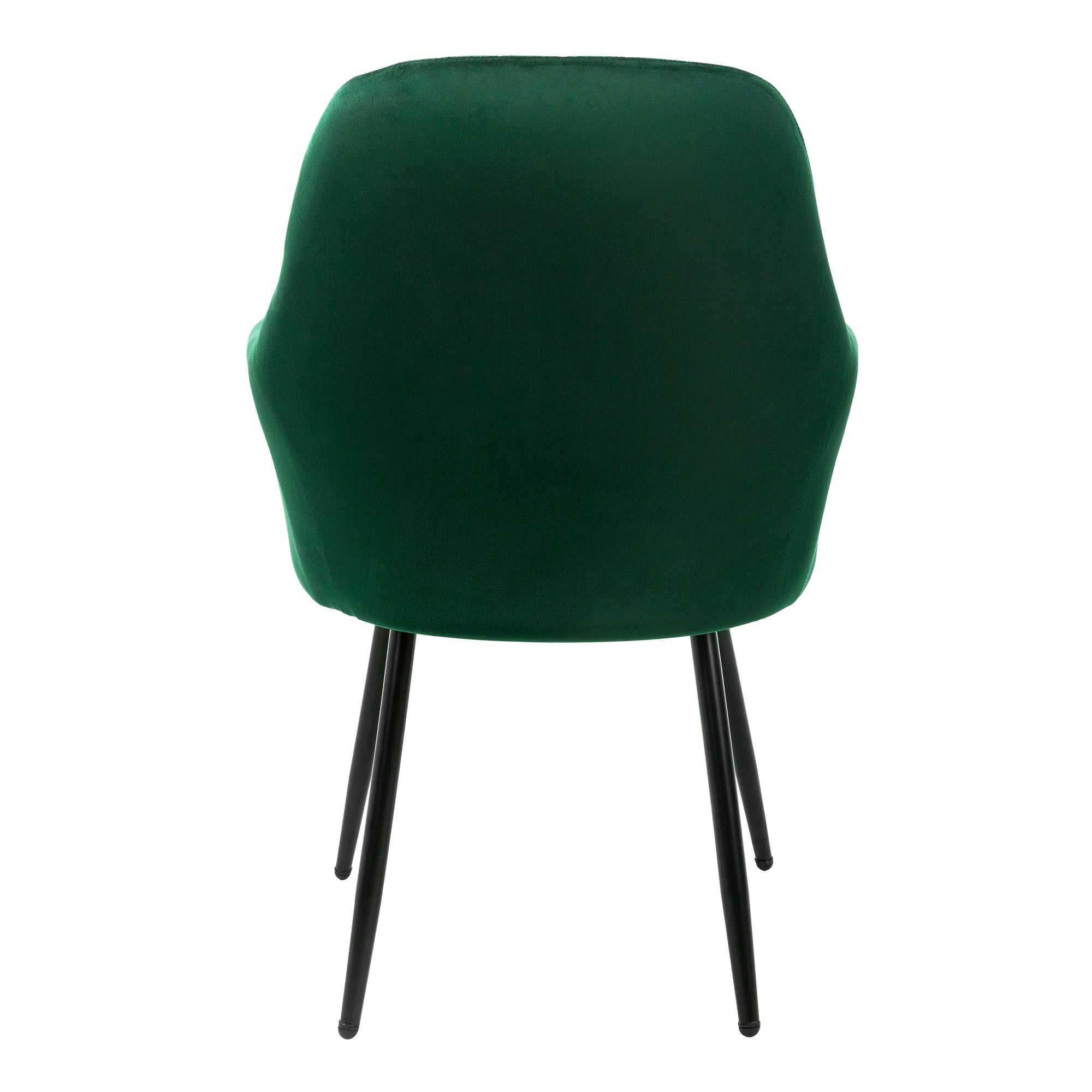 ML-Design chaises salle à manger velours vert lot 2 dossier rembourré