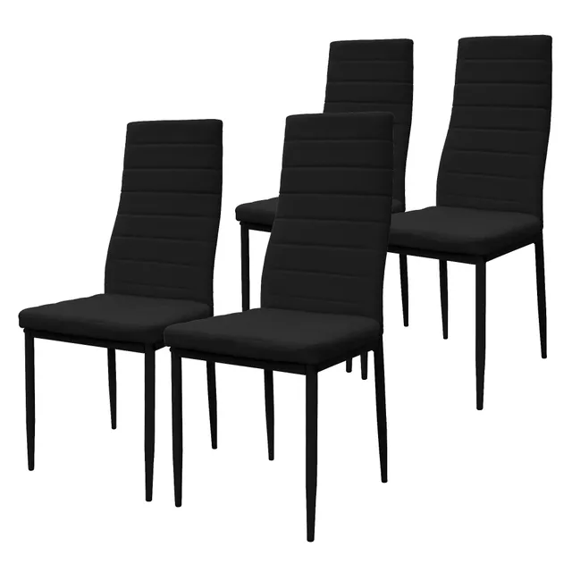ECD Germany Möbel Chaise Simili Cuir Dossier Haut Noir Lot 4