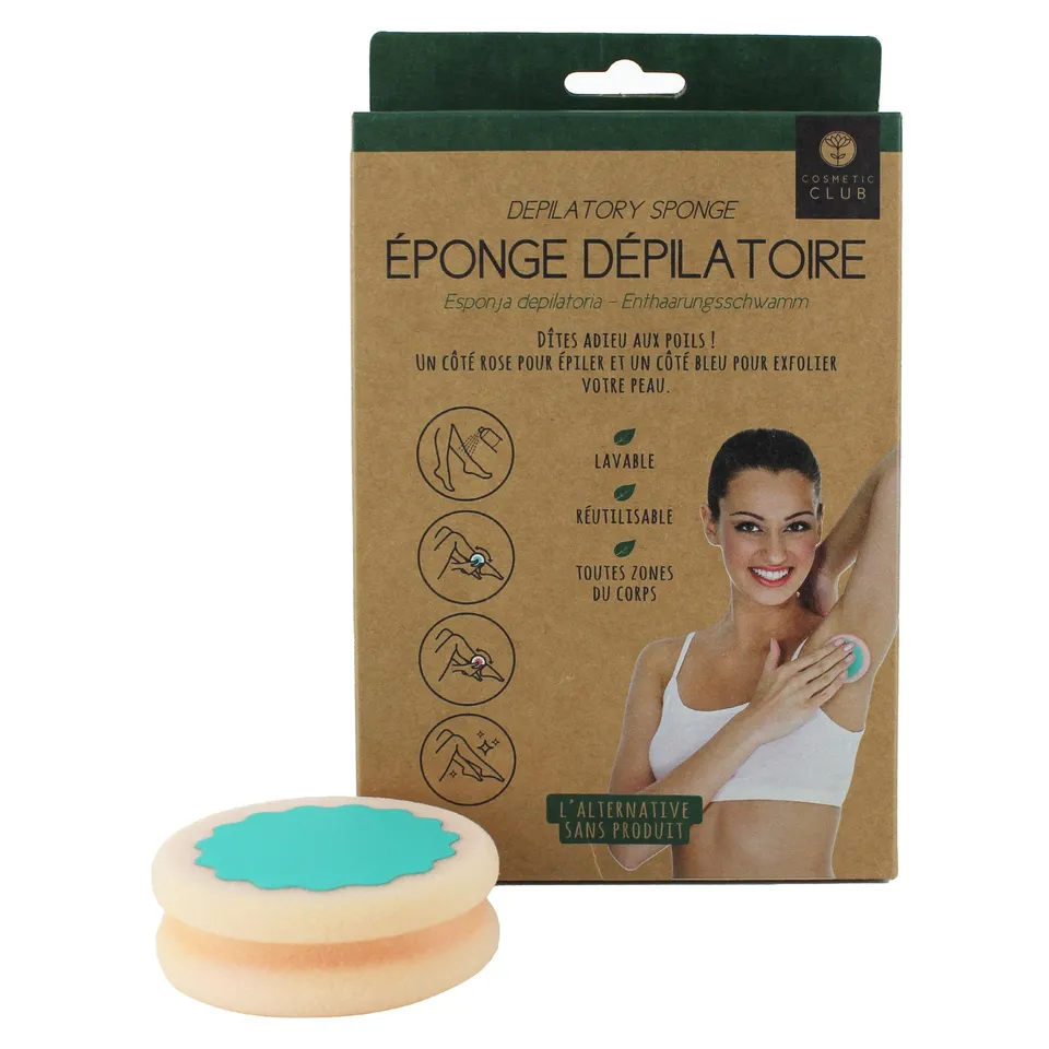 Éponge dépilatoire exfoliante visage corps
