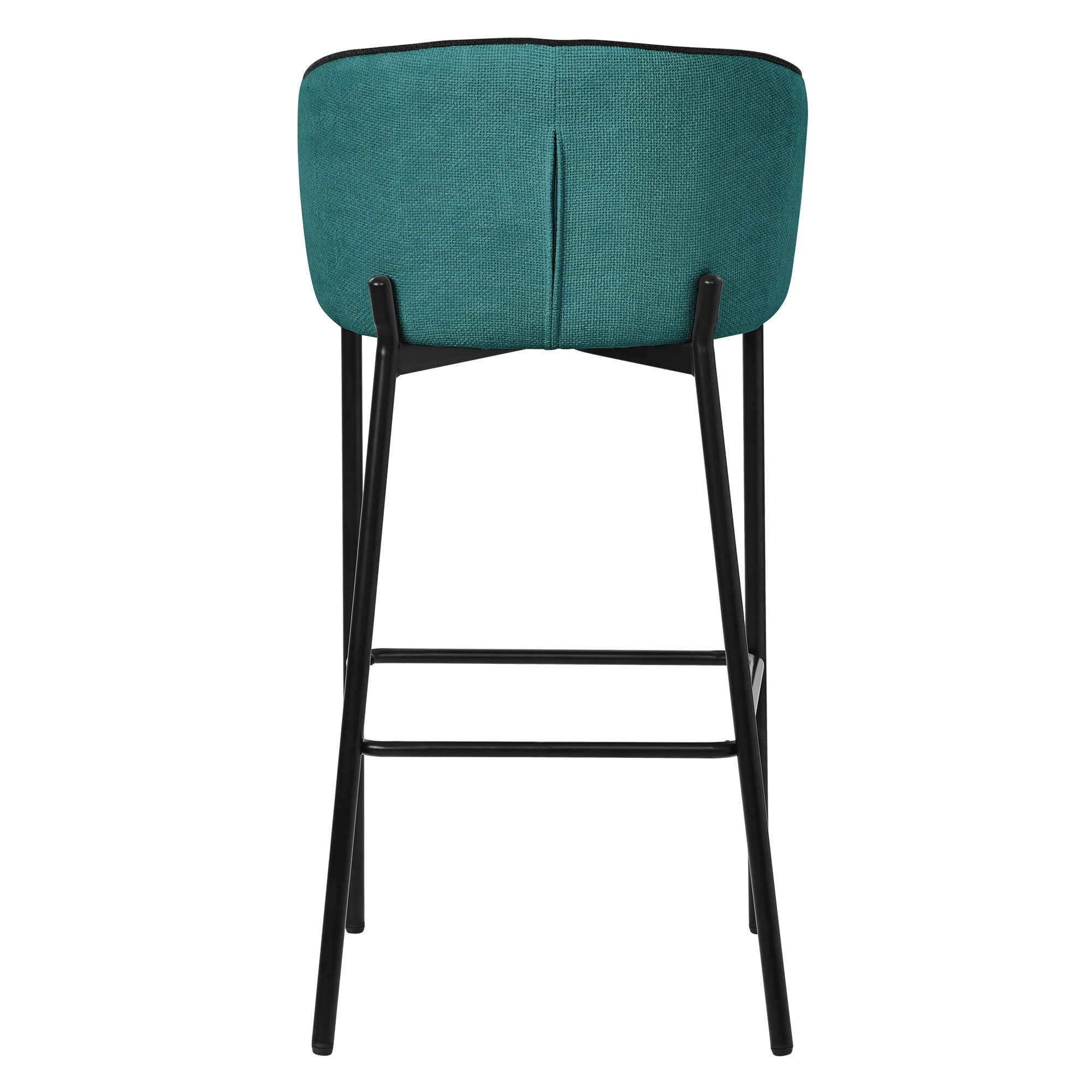 ML-Design tabouret bar lot 2 pétrole 50x101x54 cm dossier repose-pieds